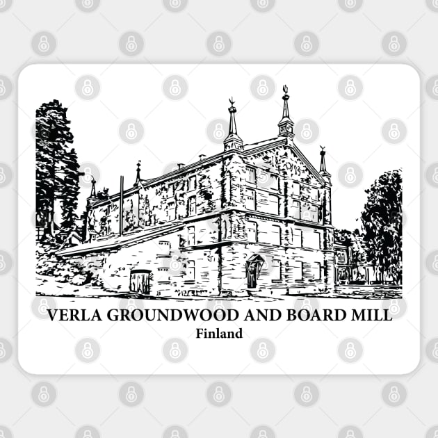 Verla Groundwood and Board Mill - Finland Magnet by Lakeric